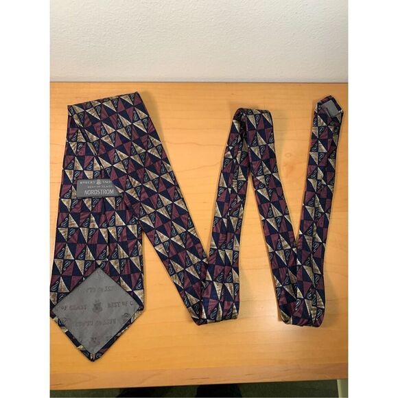 Robert Talbott Other - ROBERT TALBOTT Geometric Silk NeckTie-Blue/Purple Pointed Designer 3.5”W EUC